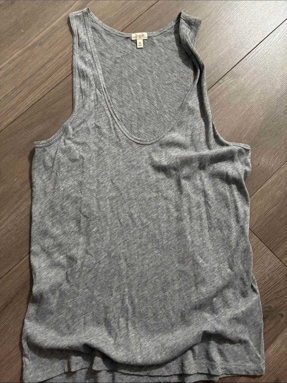 Gray Scoop Neck Tank Top